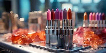 a group of lipsticks on a counter