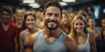 a person smiling at camera