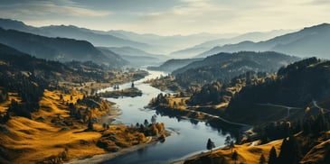 a river running through a valley